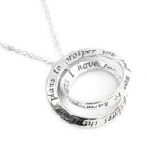 Sterling Silver Double Mobius Pendant, Jeremiah 29:11