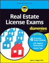 Real Estate License Exams For Dummies, Bk +4 Practice Exams and 525 Flashcards Online