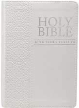 KJV Pocket Bible, Lux Leather, White