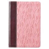 KJV Compact Bible, Luxleather brown,  pink 