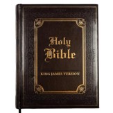 KJV Family Bible--soft leather-look, brown