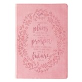I Know the Plans I Have for You Journal, Lux-Leather, Pink
