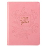 Grace Upon Grace Journal, Lux Leather, Pink