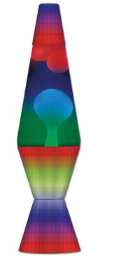 Rainbow Lava Lamp, 14.5 Inches