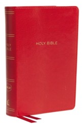 NKJV Comfort Print Deluxe Reference Bible, Compact Large Print, Imitation Leather, Red