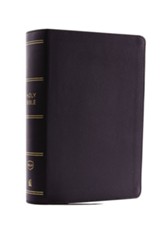 NKJV Comfort Print Compact  Single-Column Reference Bible, Genuine Leather, Black