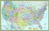 U.S. Map Poster (Laminated) 50 x 32