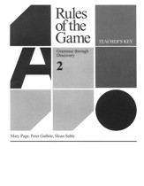 Rules of the Game, Teacher's Key,  Book #2 (Homeschool  Edition)