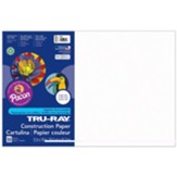 Tru Ray 12X18 White Construction Paper 50 sheet count