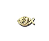 Jesus Fish Lapel Pin, Gold Plated