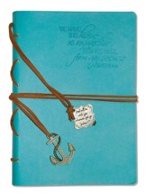 Hope As an Anchor, Blue Journal with Charm