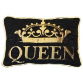 Queen Pillow, Small, Black and Gold