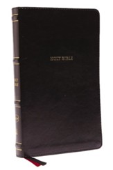 NKJV Comfort Print Thinline Bible--soft leather-look, black