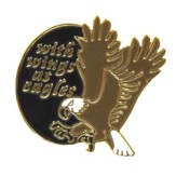 With Wings as Eagles Lapel Pin