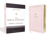 Biblia Catolica para regalos y ceremonias, color rosa, Cuero Reciclado (Catholic Bible for Gifts and Ceremonies--recycled leather, pink)