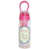 Love One Another, Infuser Water Bottle, Pink