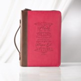 For I Know the Plans Bible Cover, Lux-Leather, Pink, Medium