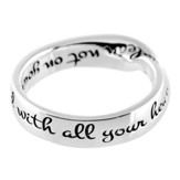 Proverbs 3:5 Mobius Ring, Size 6