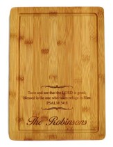 Personalized, Bamboo Cutting Board, Large, Taste and  See