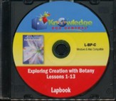 Apologia Exploring Creation with  Botany Package Lessons 1-13  Lapbook PDF CD-ROM