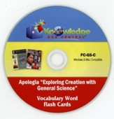 Apologia Exploring Creation With General Science (1st & 2nd Editions) Vocabulary Word Flash Cards PDF CD-ROM