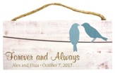 Personalized, Hanging Sign, Birds, Forever and Always
