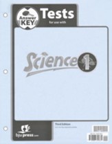 BJU Press Science Grade 1 Testpack  Answer Key, Third Edition