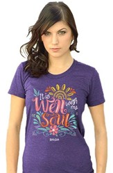 It Is Well With My Soul Shirt, Purple, Medium