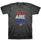 We Are One, Flag, Shirt, Gray, Small