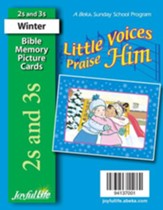 Little Voices Praise Him (ages 2 &  3) Mini Bible Memory Picture Cards