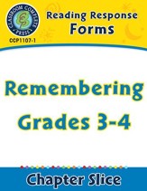 Reading Response Forms: Remembering Gr. 3-4 - PDF Download [Download]