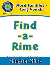 Word Families - Long Vowels: Find-a-Rime - PDF Download [Download]