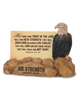 His Strength, Eagle Scripture Card Holder, with 30 Cards, Isaiah 40:31
