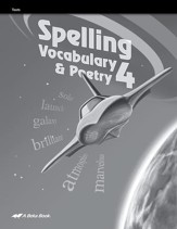 Abeka Spelling, Vocabulary, & Poetry  4 Student Test Book