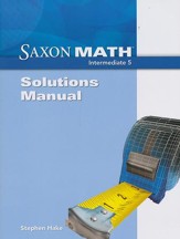 Saxon Math Intermediate 5 Solutions Manual