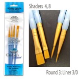 Rubber Grip Paint Brushes, Set of 4