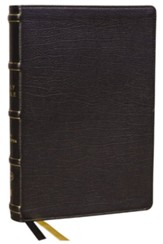 KJV Center-Column Reference Bible with Apocrypha--genuine leather, black