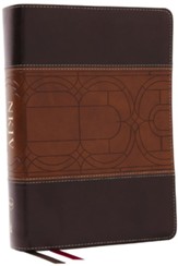 NKJV Study Bible, Full-Color, Comfort Print--soft leather-look, brown (indexed)