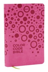 NKJV, Color Code Bible for Kids--soft leather-look, pink