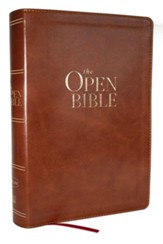 NKJV Open Bible, Comfort Print--soft leather-look, brown