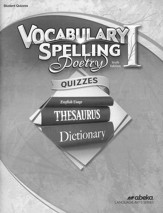 Abeka Grade 7 Vocabulary, Spelling,  Poetry 1 Quizzes (6th  Edition)