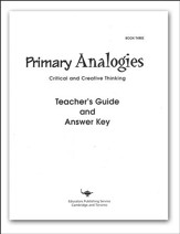 Primary Analogies, Book 3, Teacher's Guide (Homeschool  Edition)