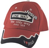 One Way Jesus Cap Red