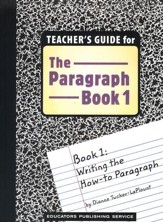 The Paragraph Book 1, Teacher's Guide (Homeschool Edition)