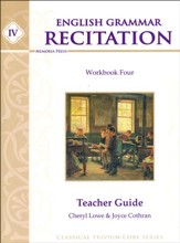English Grammar Recitation Workbook  IV Teacher Guide, Grade 7