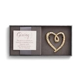 Heart Giving Pin, Gold