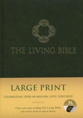 Living Bible: Large-Print, Green Padded Hardcover (indexed)