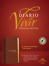Biblia de estudio del diario vivir  RVR60, DuoTono, Soft Imitation Leather, Tan, With thumb index