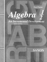 Saxon Algebra 1/2 Test Forms, 3rd  Edition