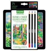 Crayola, Blend & Shade Colored Pencils with Tin, 24 Pieces